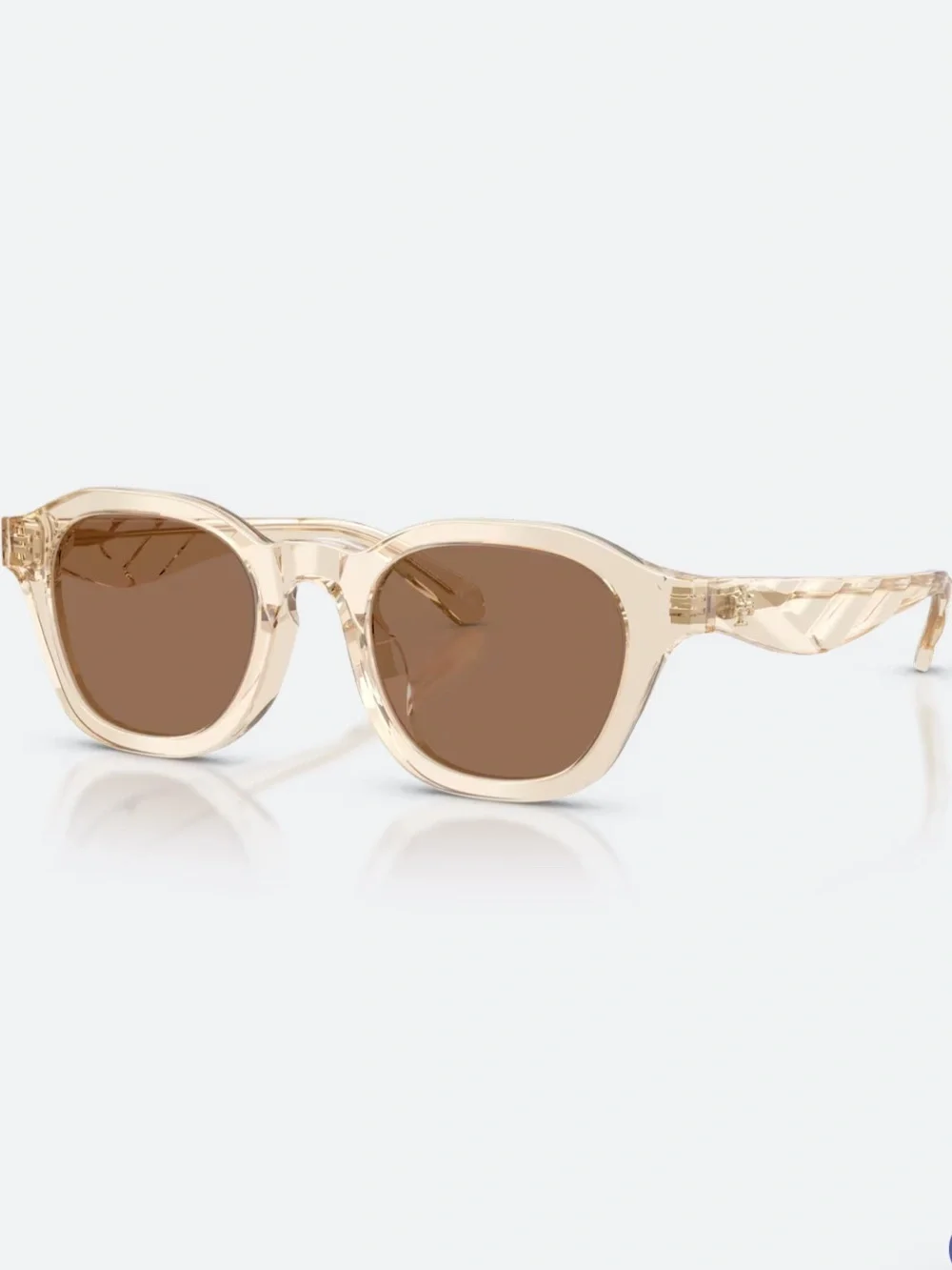 Tory Burch Kira Round Sunglasses NWT Transparent Beige